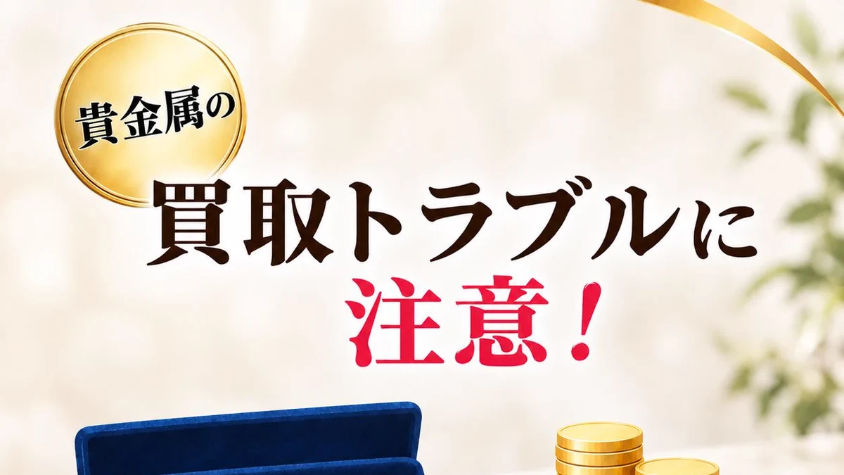 貴金属買取トラブルに関する注意喚起画像（ユーザー提供）
